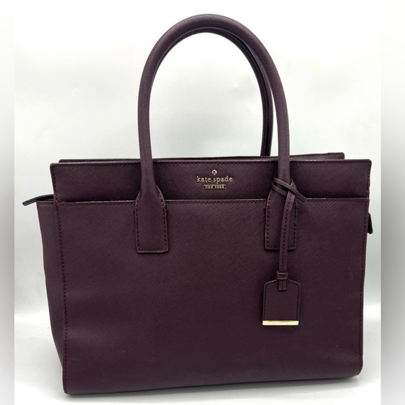 Kate Spade Cameron St Candace Satchel & Saffiano Leather Wallet In Blackberry - Picture 12 of 13